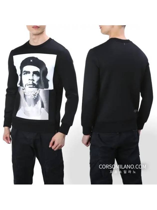 Men's Che Guevara Zipper Sweatshirt Black - NEIL BARRETT - BALAAN 2