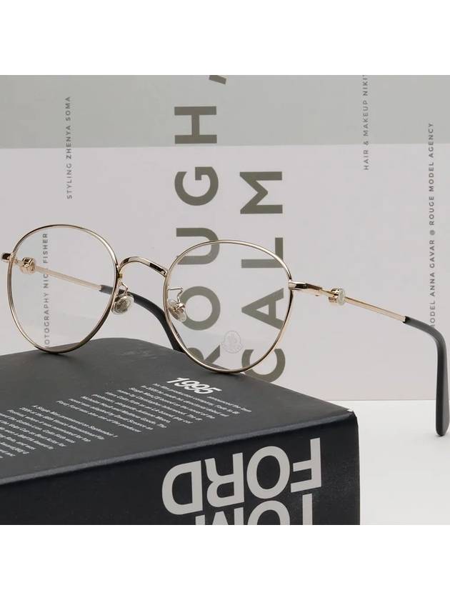 Glasses Frame ML5140D 028 Gold Frame Glasses Asian Fit - MONCLER - BALAAN 2