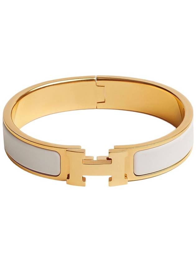 Clic H Bracelet Gold Blanc - HERMES - BALAAN 2