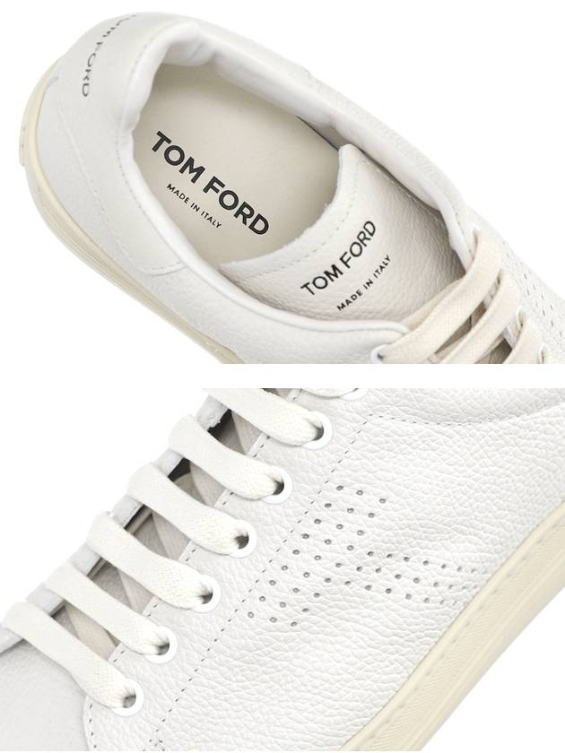 Grain Leather Low Top Sneakers White - TOM FORD - BALAAN 5
