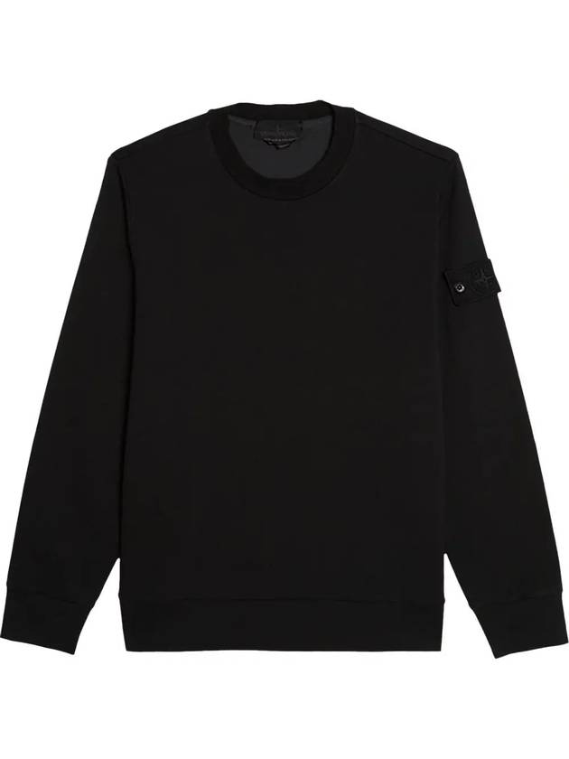 Ghost Piece Cotton Stretch Fleece Sweatshirt Black - STONE ISLAND - BALAAN 3