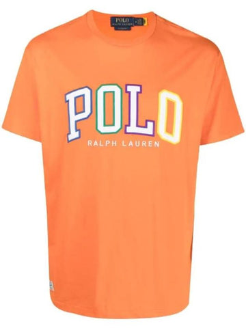 Embroidered Logo Short Sleeve T-Shirt Orange - POLO RALPH LAUREN - BALAAN 1