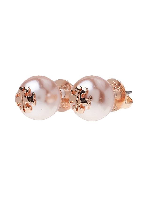 Crystal Pearl Stud Earring Rose - TORY BURCH - BALAAN 3