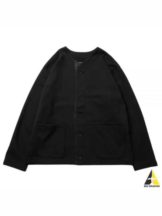 Knit Cardigan A Black Polyester Track Fleece 22F1B030 LN089 ST019 Jacket - ENGINEERED GARMENTS - BALAAN 1