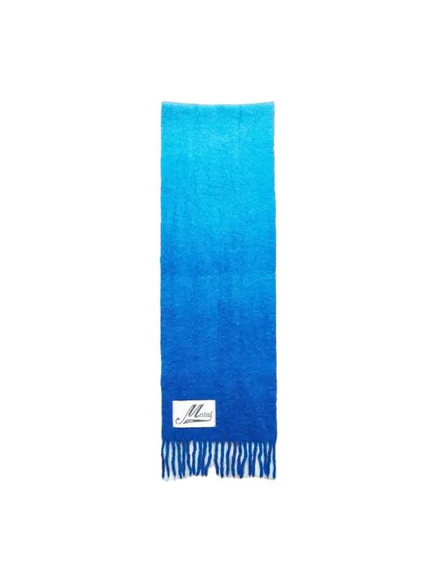 Fringe Alpaca Muffler Blue - MARNI - BALAAN.