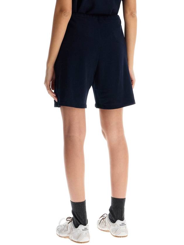 sporty bermuda shorts with embroidered logo - MIU MIU - BALAAN 3