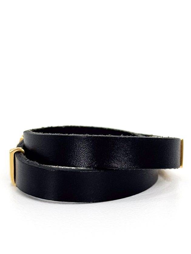 M Men s Opium Double Wrap Gold Leather Bracelet - SAINT LAURENT - BALAAN 2