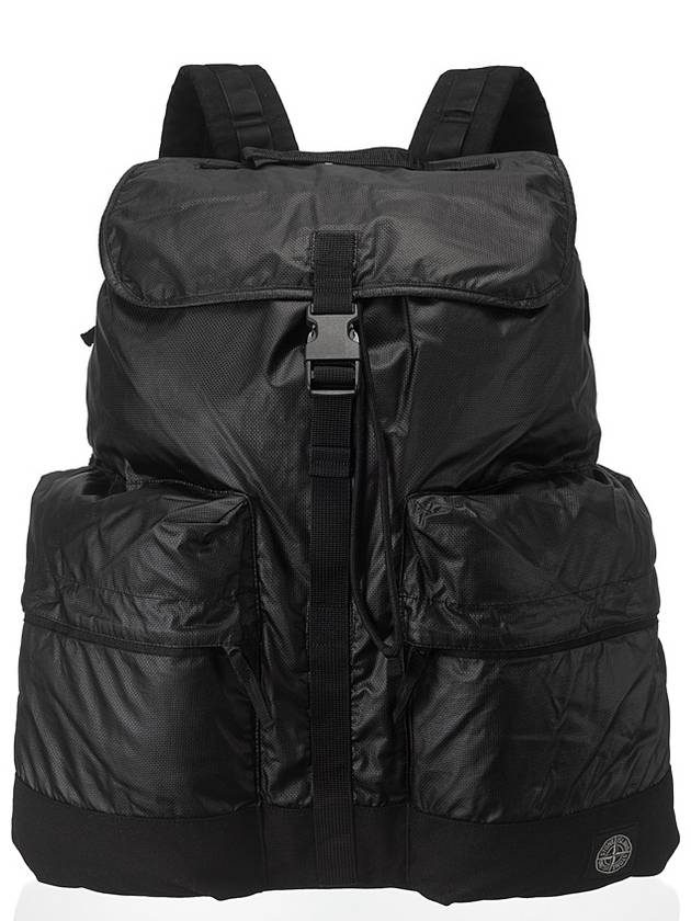 Muslin gummata canvas backpack black - STONE ISLAND - BALAAN 2