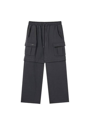 Detachable Cargo Track Pants Charcoal - HARDGEAR APPAREL - BALAAN 1