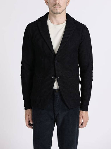 Made In Italy Denim Patch Wool Knit Jacket F INJK51 - PANICALE - BALAAN 1