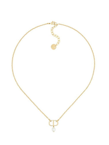 Petit CD Pearl Necklace Gold - DIOR - BALAAN 1