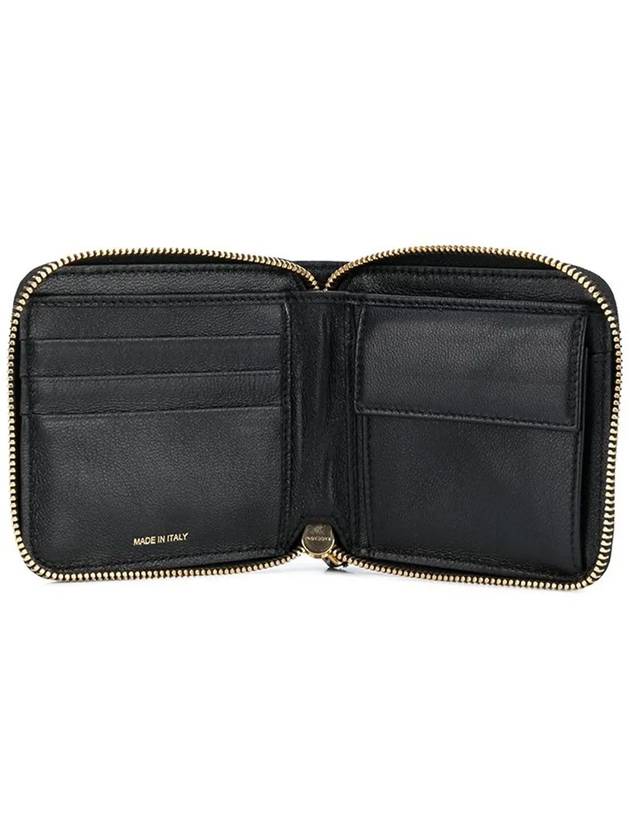 Logo Square Zip Round Half Wallet Black - MARNI - BALAAN 5