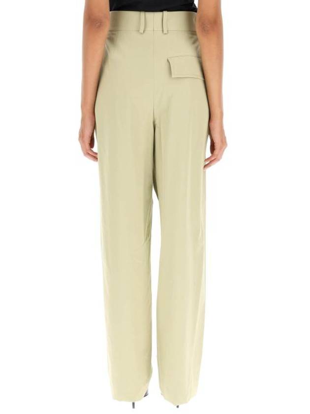 Cotton Straight Pants Beige - BOTTEGA VENETA - BALAAN 4