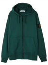 Wappen Patch Cotton Hooded Zip Up Dark Green - STONE ISLAND - BALAAN 2