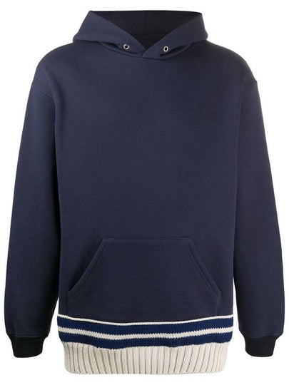 Knit Trim Hoodie Navy Blue - MAISON MARGIELA - BALAAN 2