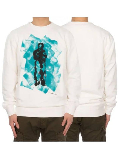 Graphic Print Sweatshirt White - CP COMPANY - BALAAN 2