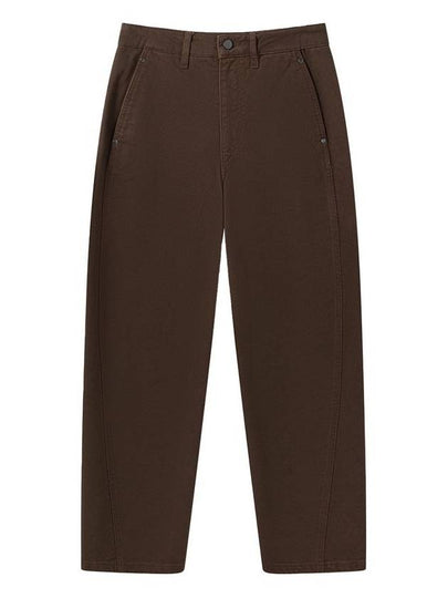 High Waist Straight Pants Brown - LEMAIRE - BALAAN 2