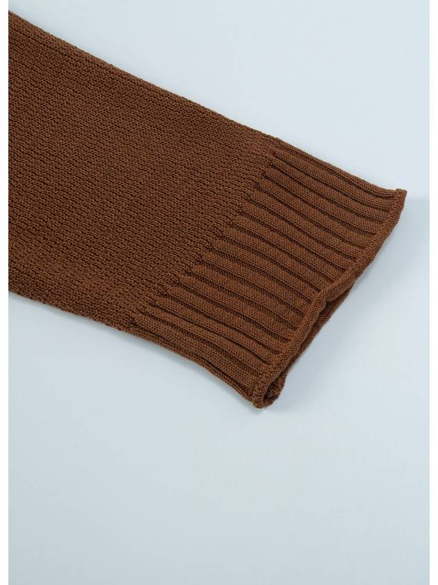 Boat Neck Long Sleeve Knit Rust Brown 4 Colors - CALLAITE - BALAAN 4