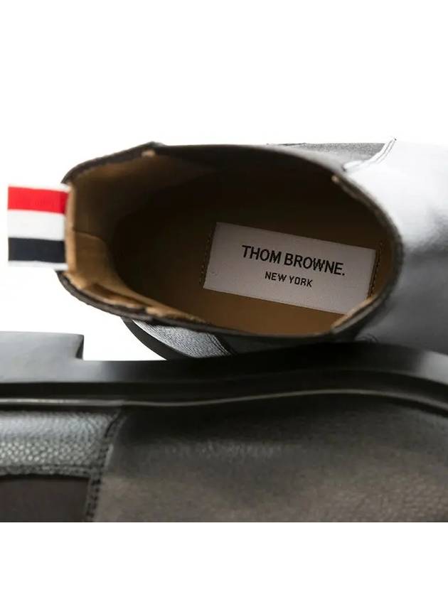 Pebble Grain Leather Chelsea Boots Black - THOM BROWNE - BALAAN 6