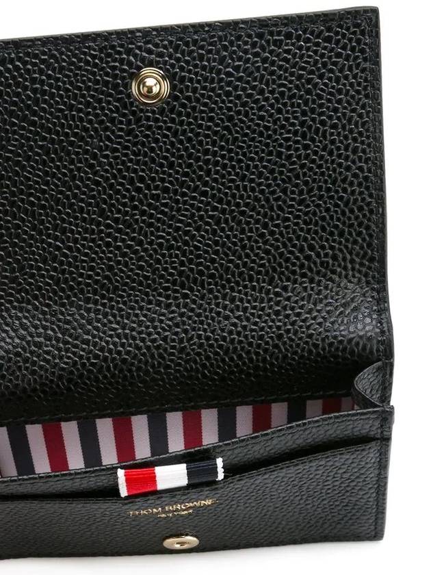 Logo Stamp Card Hoder Black - THOM BROWNE - BALAAN 4