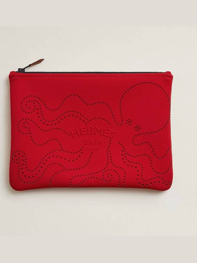 Neobain Poulpe Fiction Medium Clutch Bag Red - HERMES - BALAAN 2