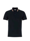 Striped Cotton Polo Shirt Black - BURBERRY - BALAAN 2