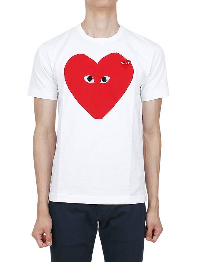 Big Heart Waffen Short Sleeve T Shirt P1T220 AZ T220 051 1 - COMME DES GARCONS - BALAAN 1