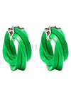 Twist Hoop Earrings Parakeet - BOTTEGA VENETA - BALAAN 2