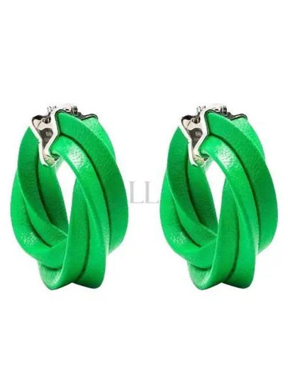 Twist Hoop Earrings Parakeet - BOTTEGA VENETA - BALAAN 2