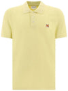 Fox Head Patch Cotton Polo Shirt Yellow - MAISON KITSUNE - BALAAN 3