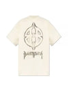 Metal BB Stencil Cotton Short Sleeve T-Shirt White - BALENCIAGA - BALAAN 2