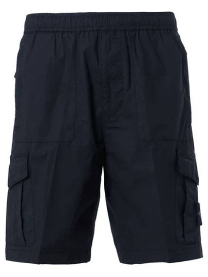 Men's Waffen Patch Bermuda Shorts Navy - STONE ISLAND - BALAAN 2