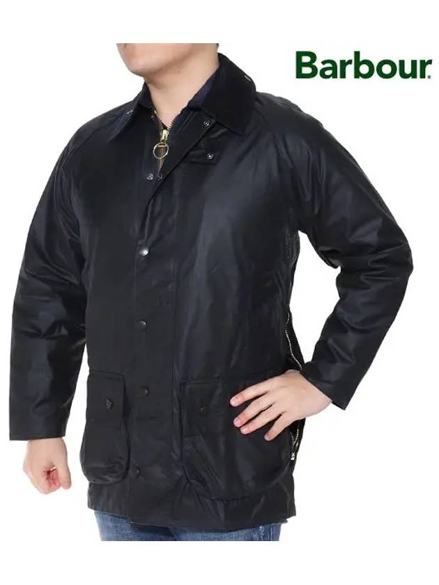 Men's Beaufort Wax Jacket Navy - BARBOUR - BALAAN 2