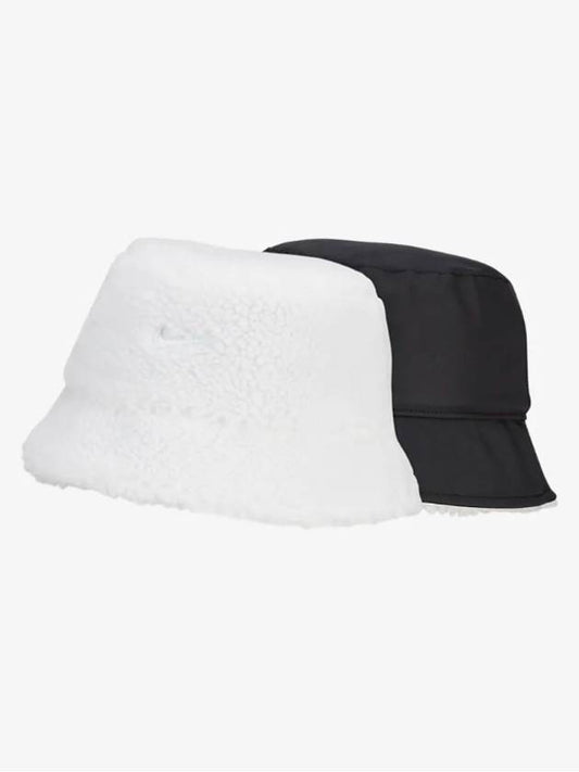 Reversible Fleece Bucket Hat White Black - NIKE - BALAAN 2