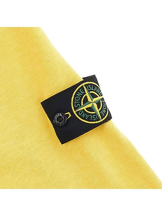 Men's Waffen Patch OLD Treatment Cotton Hoodie Yellow - STONE ISLAND - BALAAN 6