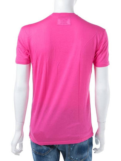 hot pink knit sleeve T shirt - DSQUARED2 - BALAAN 2