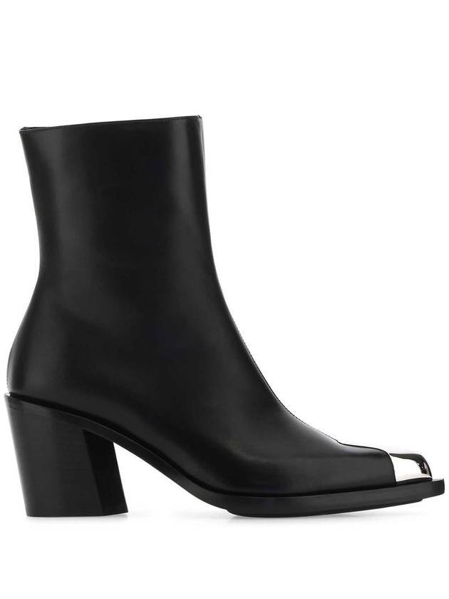 silver toe ankle middle boots heel - ALEXANDER MCQUEEN - BALAAN.