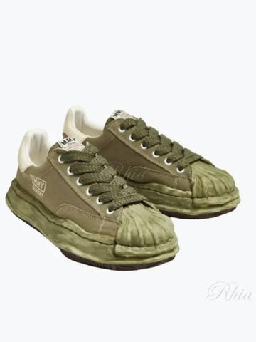 A11FW716 Khaki Blakey VL OG sole canvas lowtop sneakers - MIHARA YASUHIRO - BALAAN 1