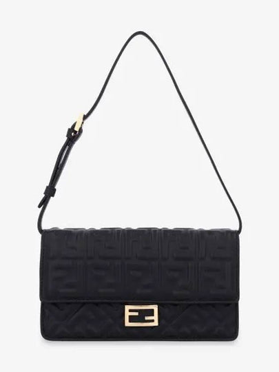 FF Baguette Nappa Leather Long Wallet Black - FENDI - BALAAN 2