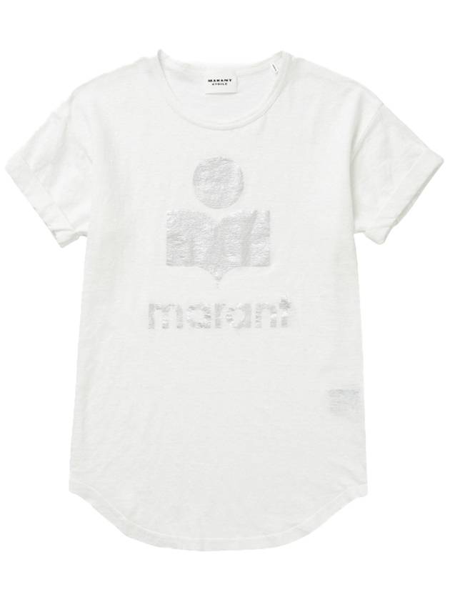 Etoile Koldi logo linen tshirt TS0004FA A1N10E20WH - ISABEL MARANT - BALAAN 1