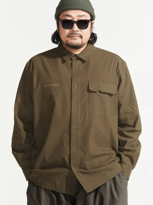 flannel work shirt khaki - BOOVOOM - BALAAN 2