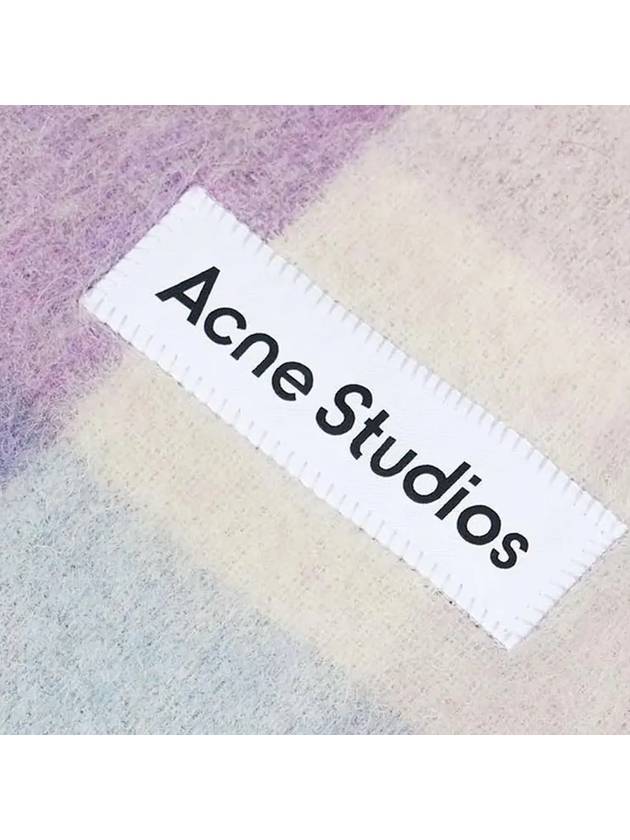 Check Mohair Muffler Lilac - ACNE STUDIOS - BALAAN 5