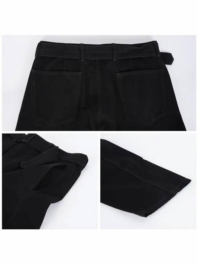 Twisted Belted Straight Pants Black - LEMAIRE - BALAAN 7