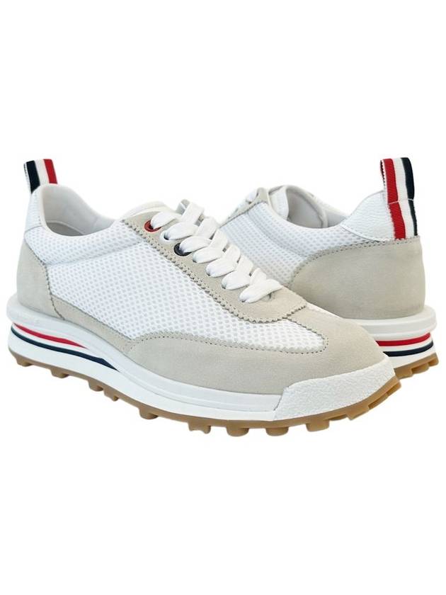 Thom Women Browne Nylon Tech Runner Low Top Sneakers Grey White - THOM BROWNE - BALAAN 3