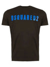 Men's Logo Print Short Sleeve T-Shirt Black - DSQUARED2 - BALAAN 2