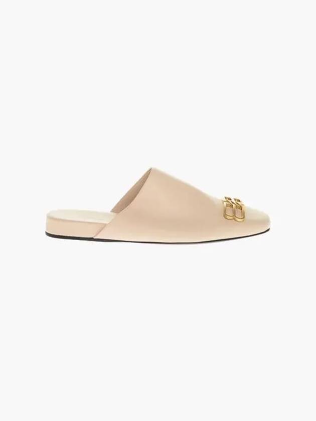 Women's BB Logo Leather Cozy Slippers Sand - BALENCIAGA - BALAAN 3