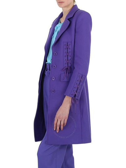 Moschino Ladies Purple Long Single-Breasted Coat, Brand Size 38 (US Size 4) - MOSCHINO - BALAAN 2