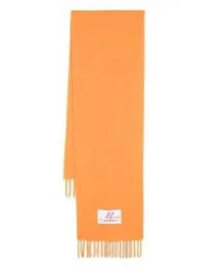 Logo Patch Knit Alpaca Muffler Orange - MARNI - BALAAN 2