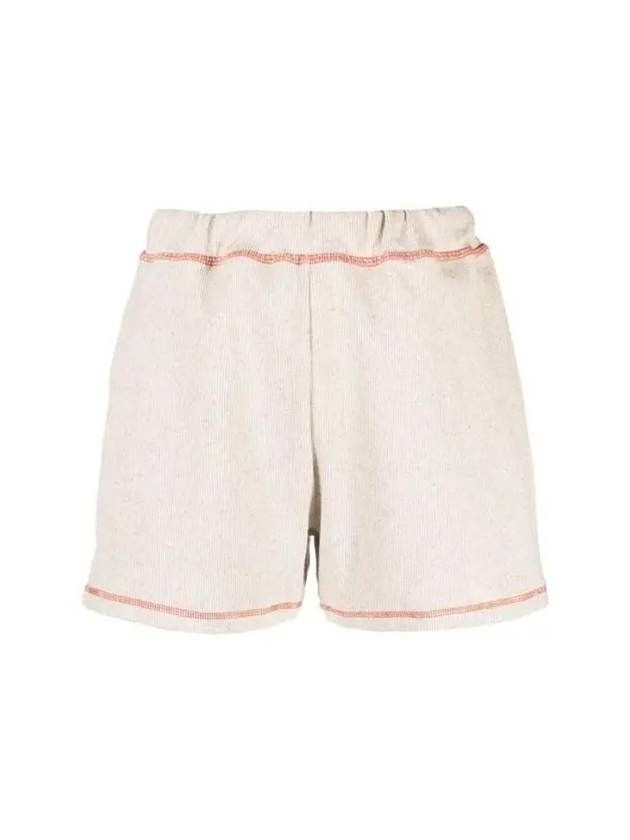 Contrast stitch detail shorts FLNSRIBSU23 UNDYED - BASERANGE - BALAAN 1