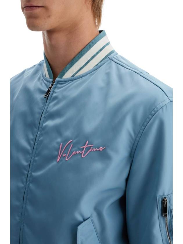 nylon bomber jacket with embroidery and print. - VALENTINO - BALAAN 4